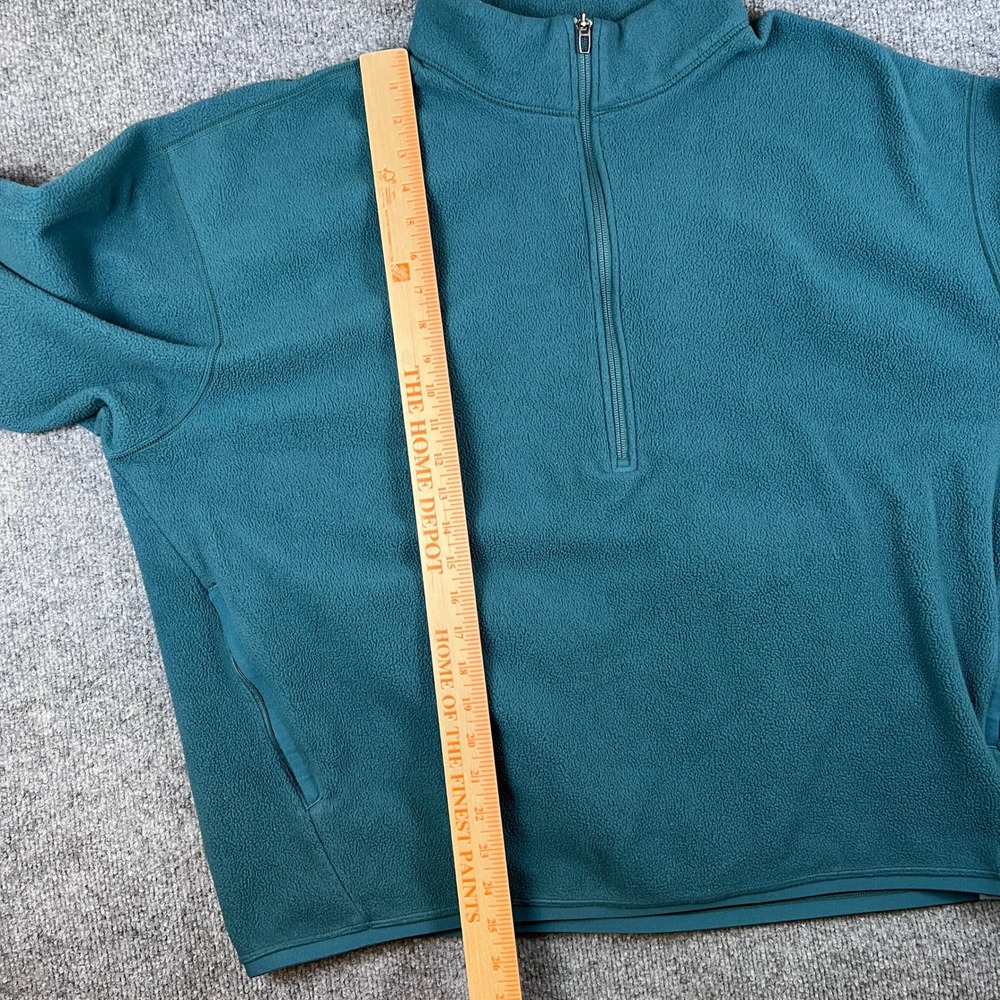 Lululemon Oversized Fleece Half Zip Pullover Mens XXL Teal Blue Jacket LM3DTCS - Picture 9 of 10